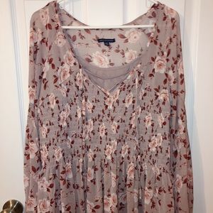 american eagle floral blouse